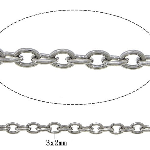 Surgical steel chain bracelet, Hypoallergenic, Waterproof non tarnish jewelry, Ankle size available