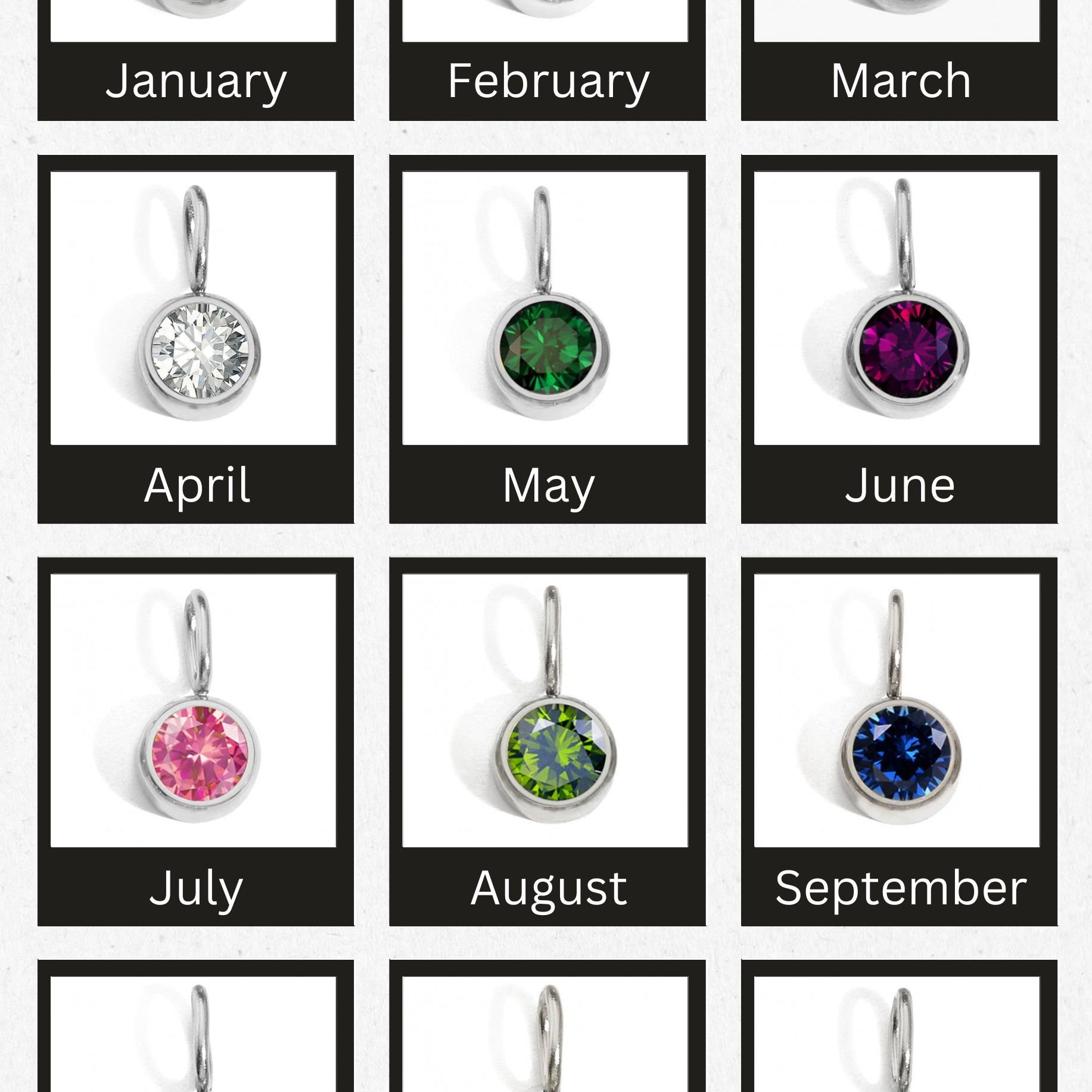 Birthstone necklace, Hypoallergenic surgical steel, Waterproof non tarnish jewelry, Dainty silver chain, Gift for her