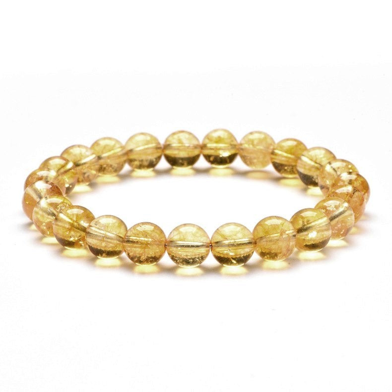 Bracelet extensible en pierres de citrine