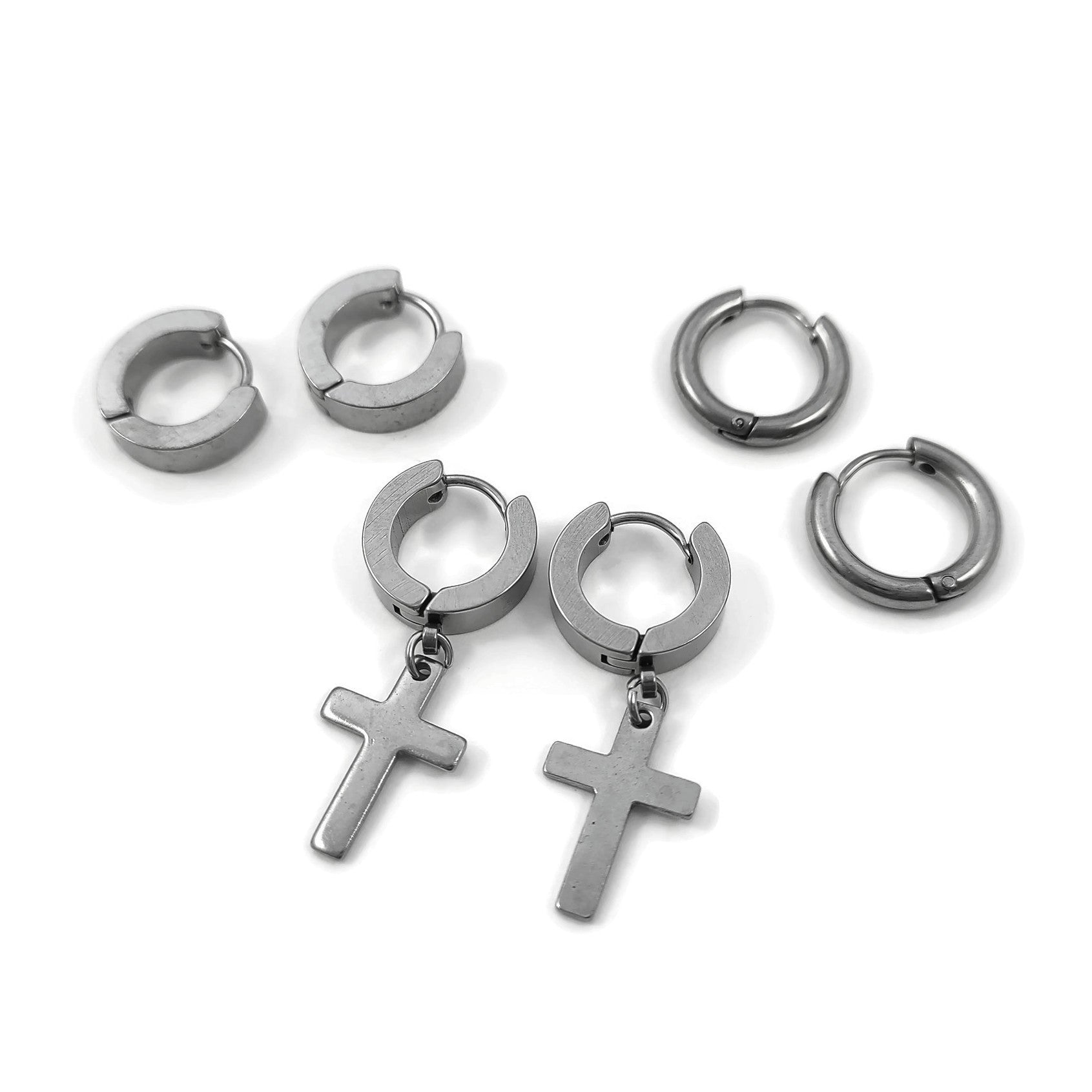 Surgical steel earrings safe top