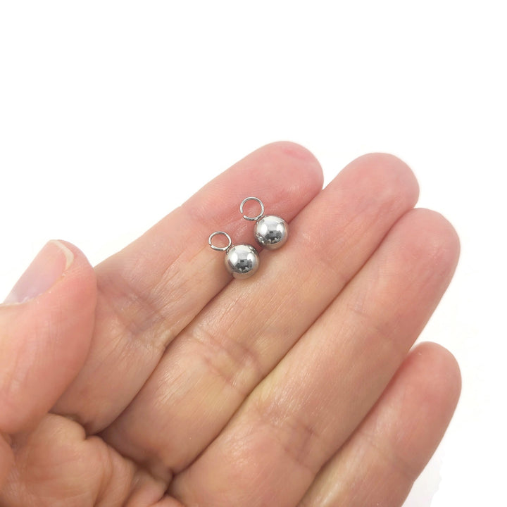 Earring charms with Titanium huggie hoops