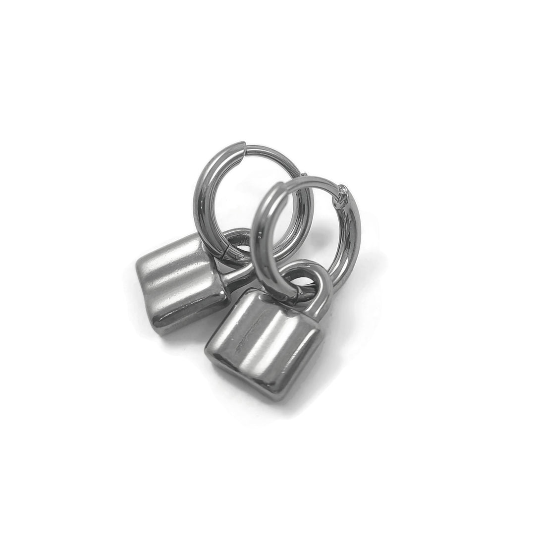 Earring charms with Titanium huggie hoops