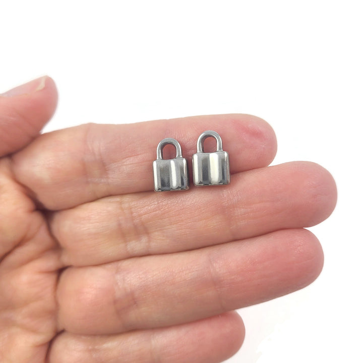 Earring charms with Titanium huggie hoops