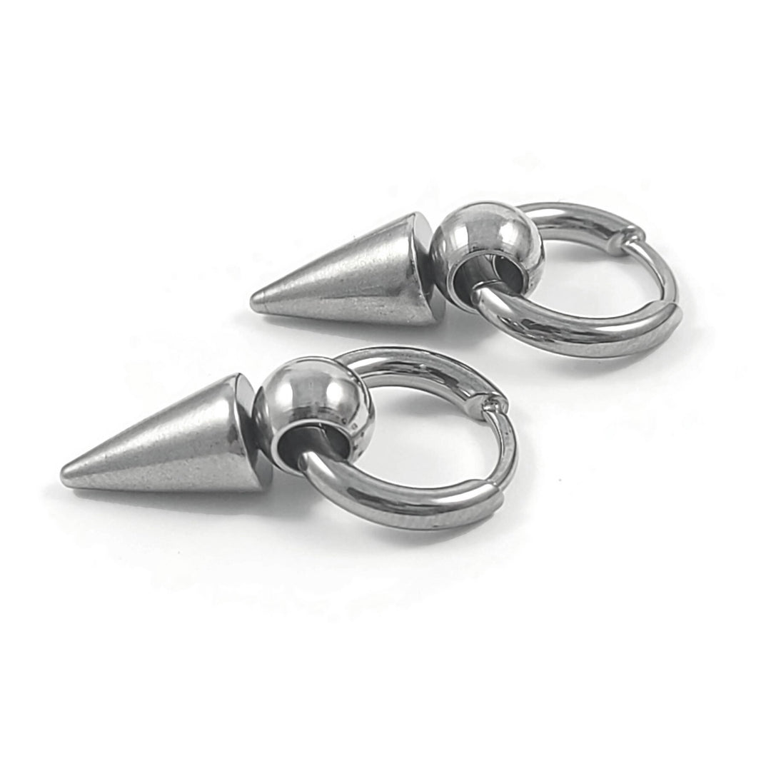 Earring charms with Titanium huggie hoops