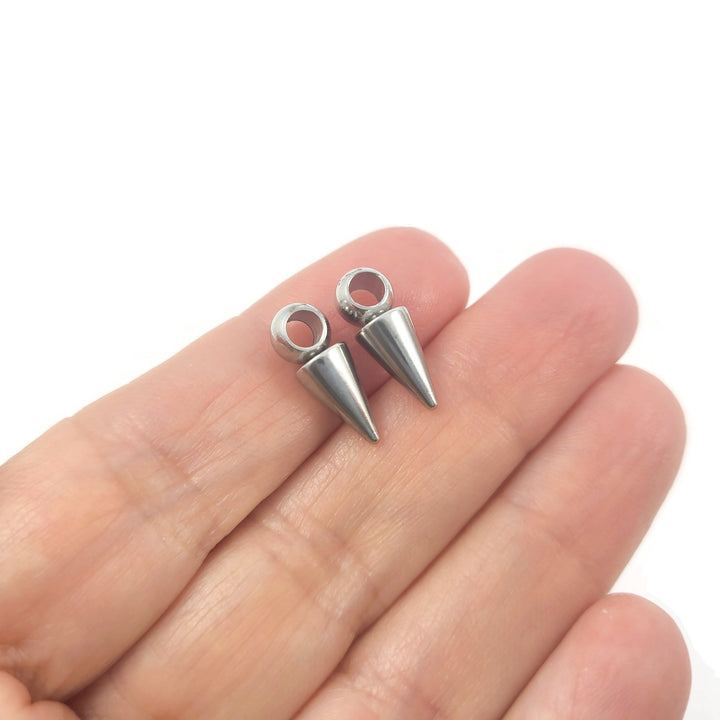 Earring charms with Titanium huggie hoops