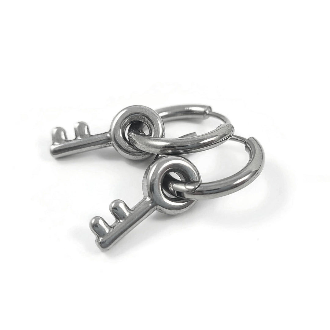Earring charms with Titanium huggie hoops