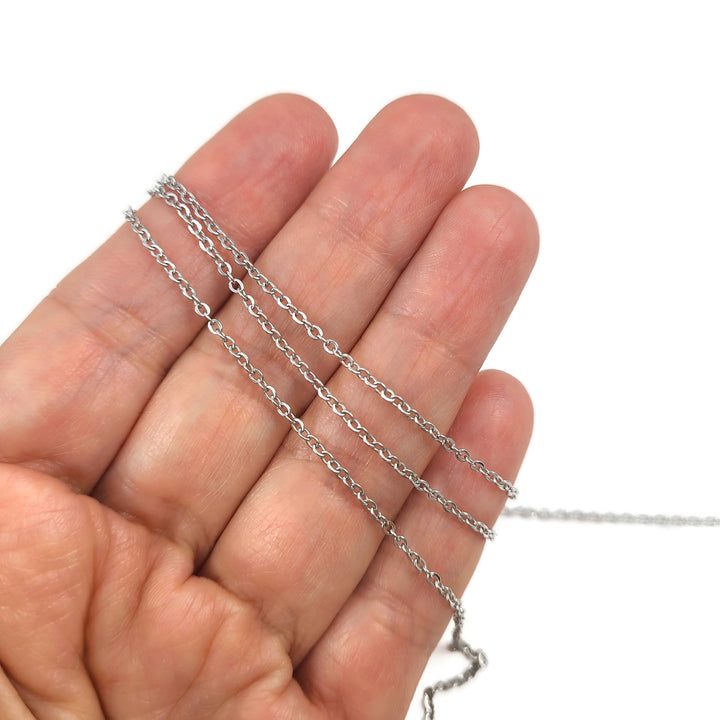 Fine surgical steel chain necklace