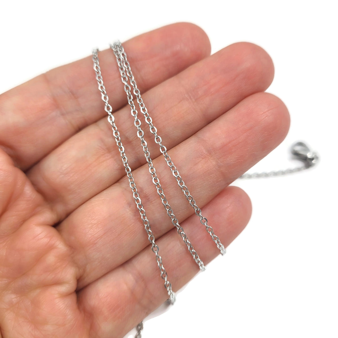 Fine surgical steel chain necklace