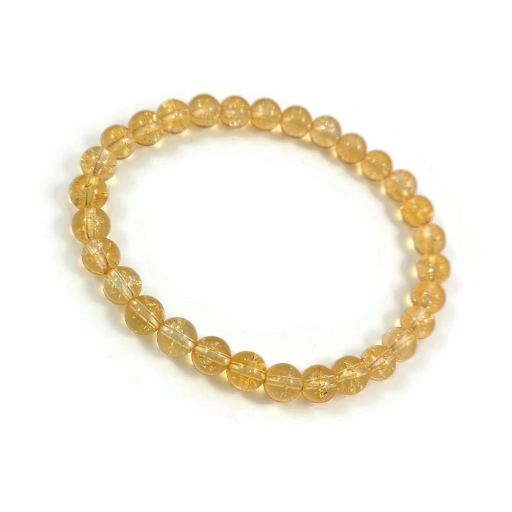 Bracelet extensible en pierres de citrine