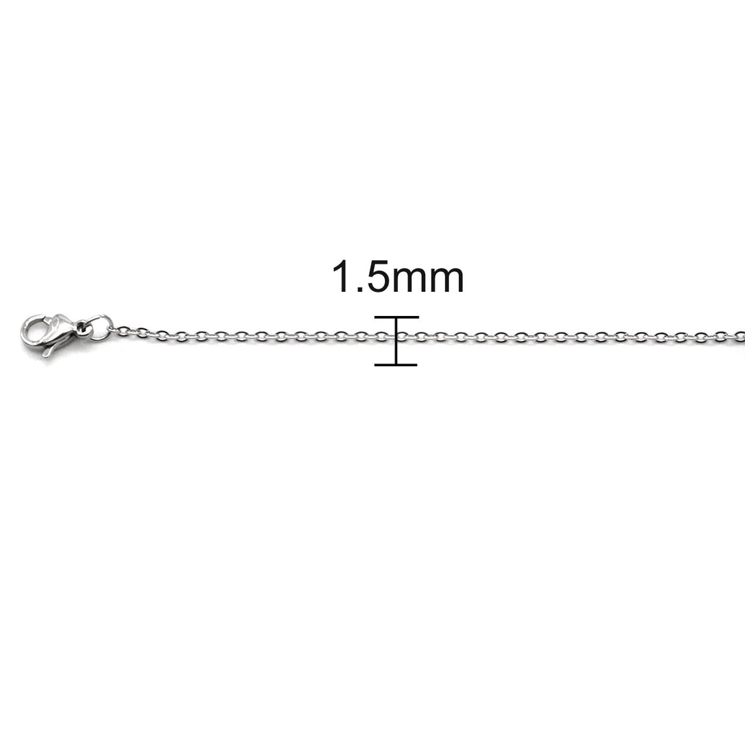 Fine surgical steel chain necklace