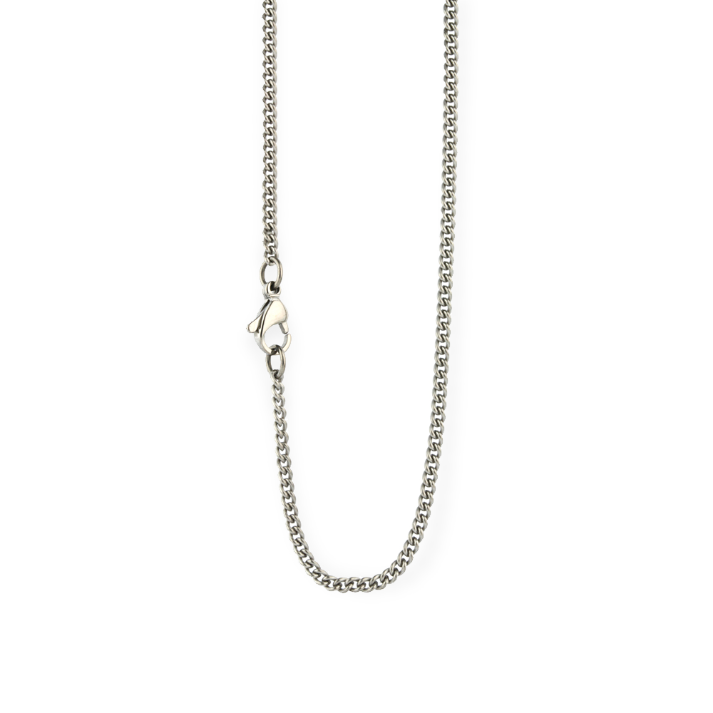 Pure titanium curb chain necklace