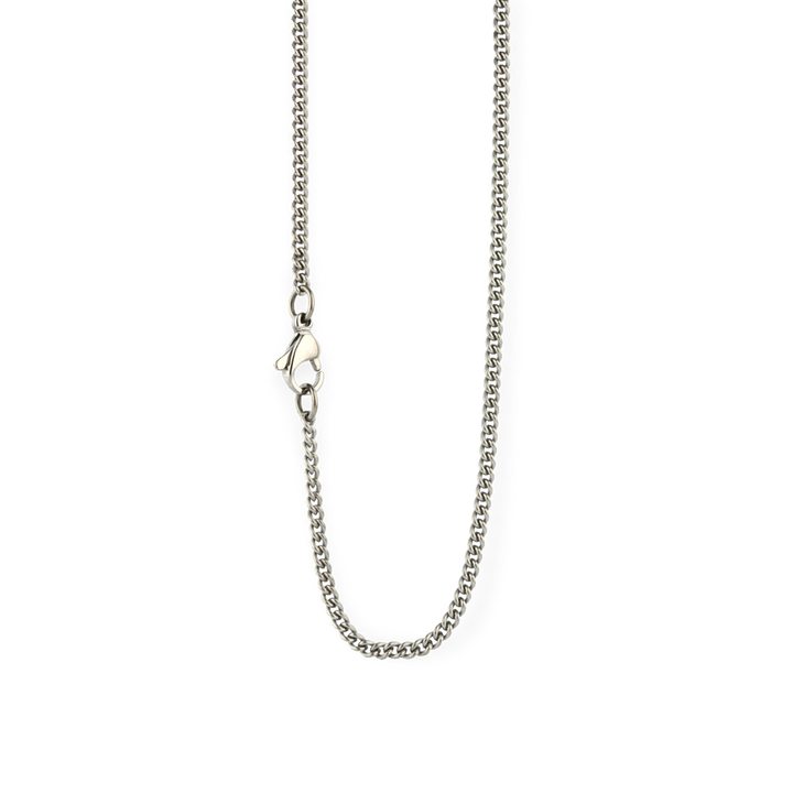 Pure titanium curb chain necklace