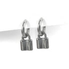 Earring charms with Titanium huggie hoops, Hypoallergenic implant grade jewelry for sensitive ears, Tarnish free