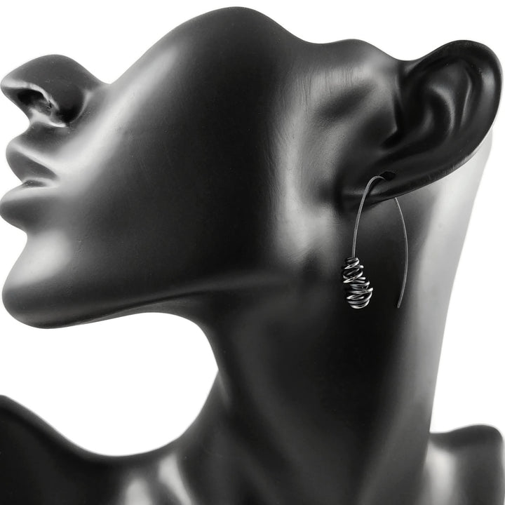 Chaos Drop Titanium Earrings, 100% Hypoallergenic, Sensitive ear