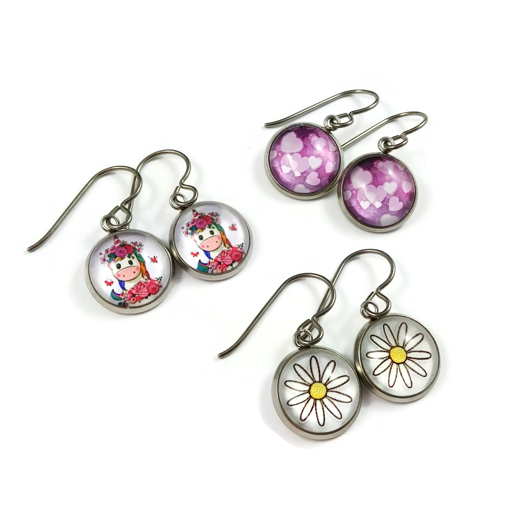 Unicorn drop earrings hotsell