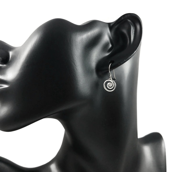 Mini vortex zirconia dangle earrings - Hypoallergenic pure titanium and stainless steel