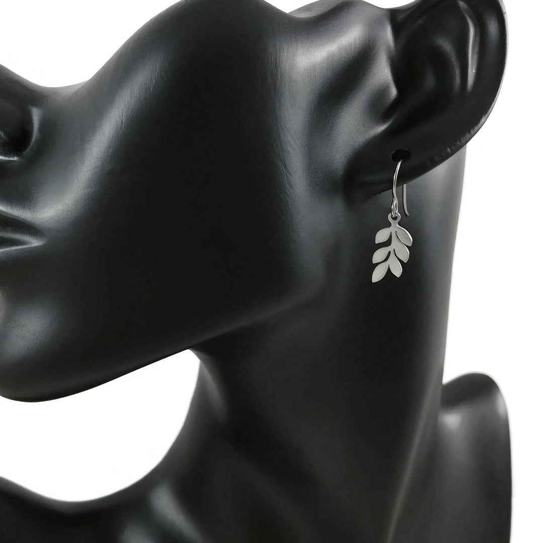 Dainty silver branch earrings