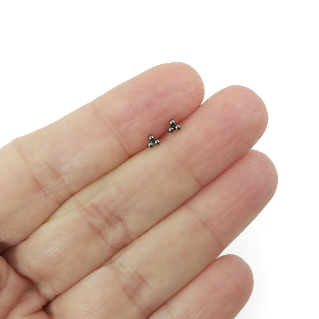 Tiny Titanium Ball Stud Earrings, 100% Hypoallergenic, Sensitive ear