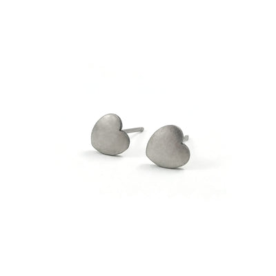 Heart Titanium Stud Earrings, 100% Hypoallergenic, Sensitive ear