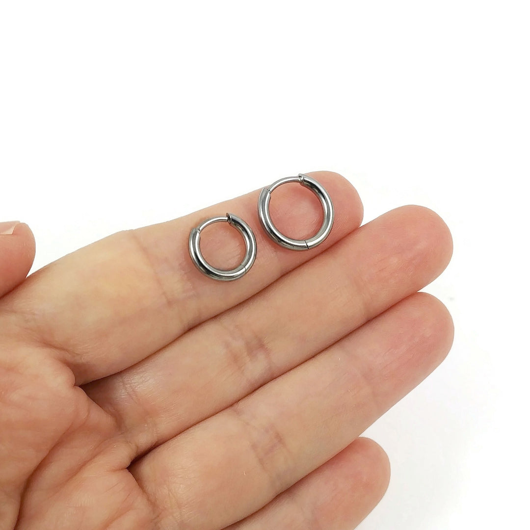 Implant grade titanium huggie hoop earrings