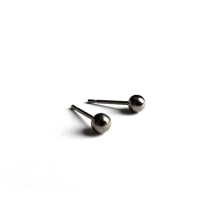 Pure Titanium ball post earring 3mm, 4mm, 5mm titanium ball stud earrings, 100% Hypoallergenic, Sensitive ear