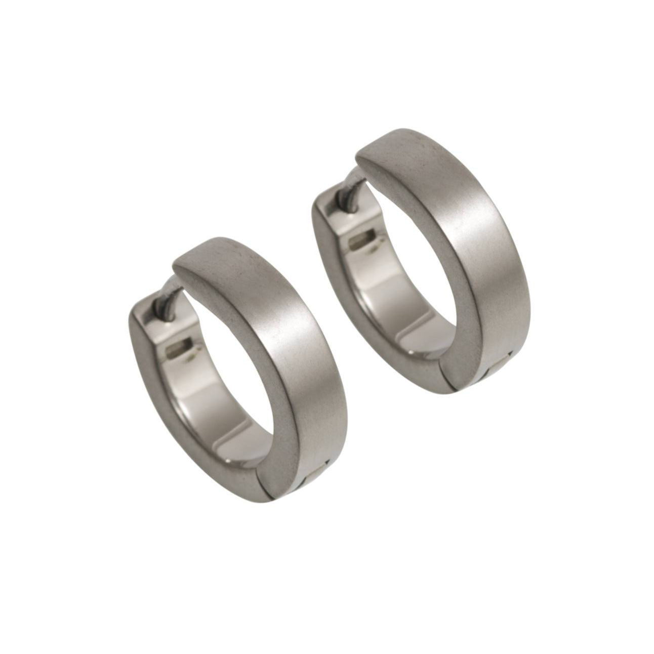 Flat Hoop Cuff Titanium Earrings, 100% Hypoallergenic, Sensitive ear