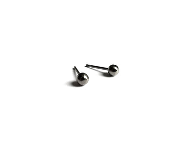 Pure Titanium ball post earring 3mm, 4mm, 5mm titanium ball stud earrings, 100% Hypoallergenic, Sensitive ear