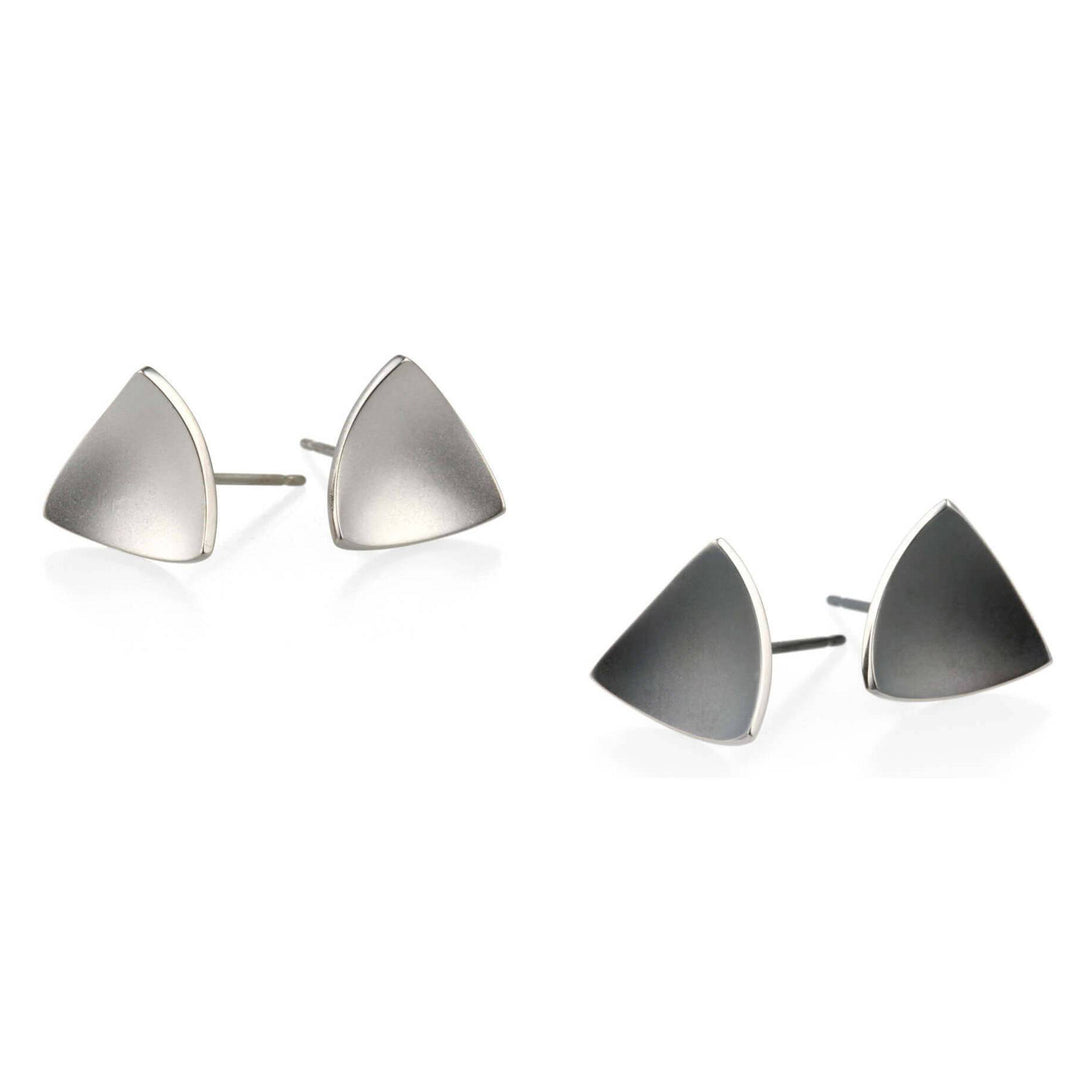 Triangle Dome Titanium Stud Earrings, 100% Hypoallergenic, Sensitive ear