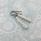 Pearl dangle earrings - Hypoallergenic pure titanium, stainless steel and acrylic imitation pearl jewelry