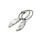 Feather hoop earrings - Hypoallergenic pure titanium and stainless steel jewelry - Tarnish free