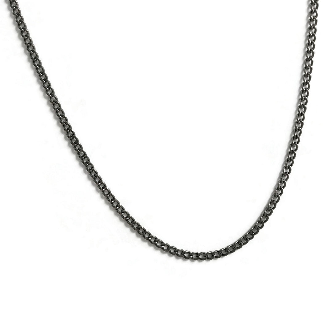 Titanium curb chain necklace, Waterproof and non tarnish jewelry, Hypoallergenic implant grade