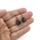 Drop crystal dangle earrings, Implant grade pure titanium jewelry for sensitive ears, Tarnish free