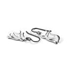 Cat dangle earrings, Implant grade pure titanium, Hypoallergenic silver earrings, Fun gift for her