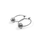 Geometric beads titanium hoop earrings, Hypoallergenic handmade jewelry, Minimalist earrings for sensitive ears