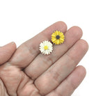 Daisy stud earrings, Hypoallergenic implant grade titanium earrings, Cute sunflower post earrings