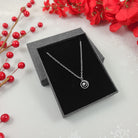 Dainty vortex zirconia necklace, Hypoallergenic surgical steel, Waterproof non tarnish jewelry, Minimalist gift for her