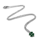 Four leaf clover necklace, Hypoallergenic surgical steel, Waterproof non tarnish jewelry, Lucky charm gift for her