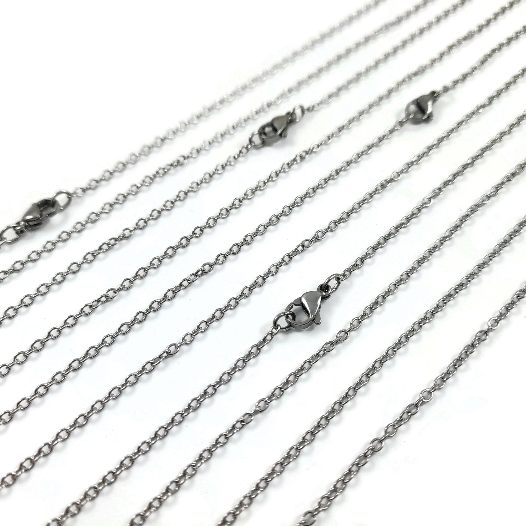 Surgical steel cable chain necklace 16