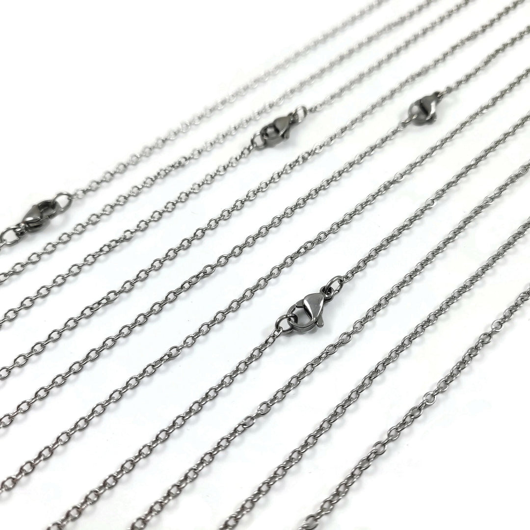 Surgical steel chain necklace, Hypoallergenic, Waterproof non tarnish jewelry