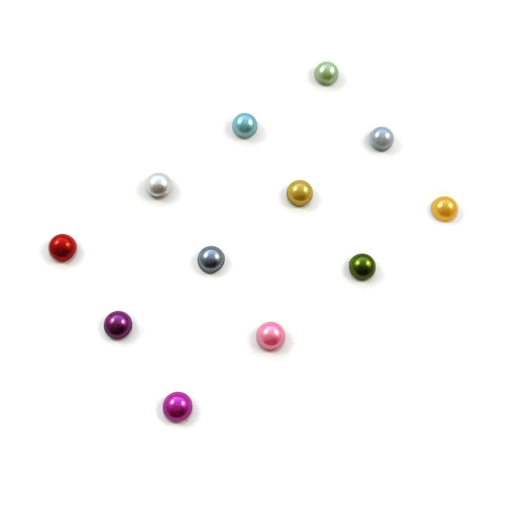 Mini pearly stud earrings, Implant grade titanium earrings, Colorful plastic jewelry